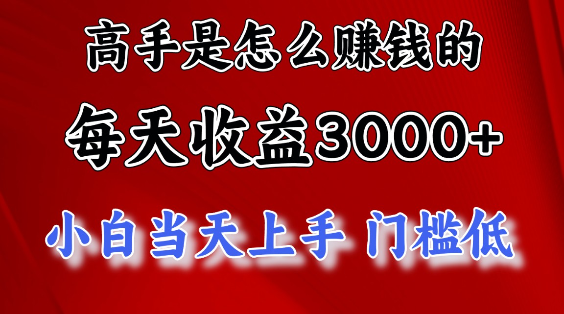 1天收益3000+,月收益10万以上,24年8月份爆火项目