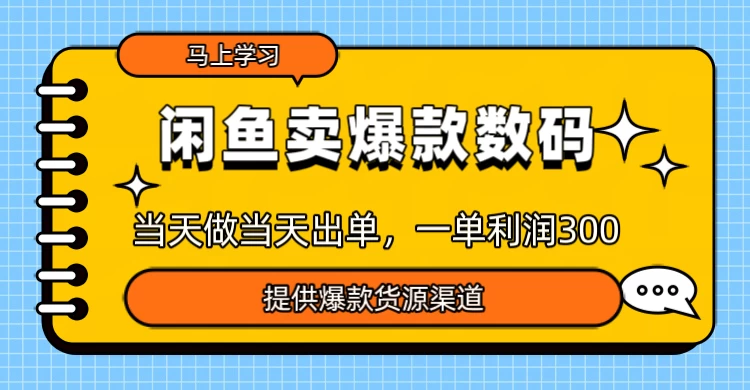 闲鱼卖爆款数码卖爆款数码,当天做当天出单,一单300+ 第1张 闲鱼卖爆款数码卖爆款数码,当天做当天出单,一单300+ 第1张