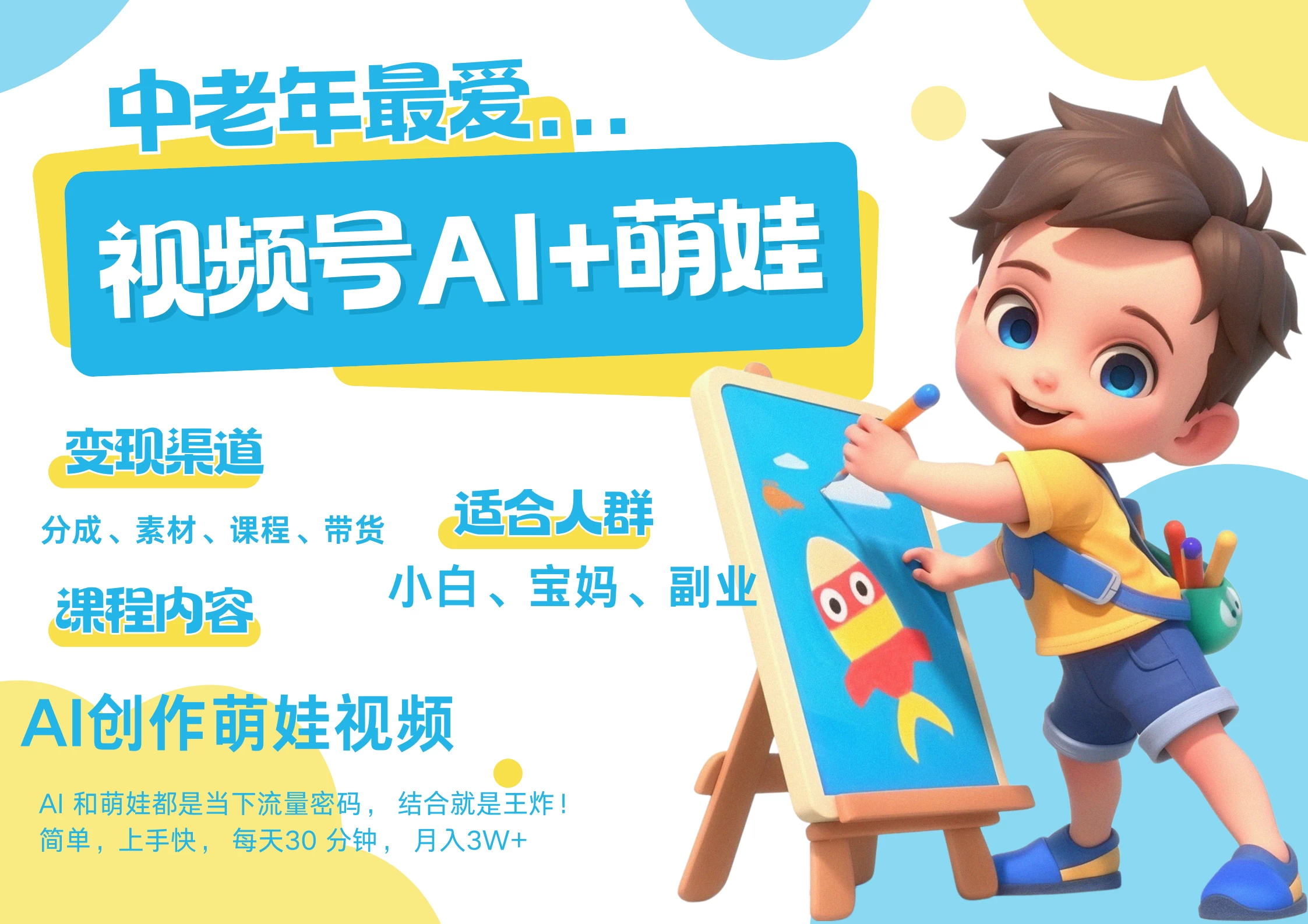 AI+萌娃,又一爆款密码,小白3步上手,爆款率80%,每天十分钟,轻松AI变现萌娃搞钱!月入5W,抓紧学! 第1张 AI+萌娃,又一爆款密码,小白3步上手,爆款率80%,每天十分钟,轻松AI变现萌娃搞钱!月入5W,抓紧学! 第1张