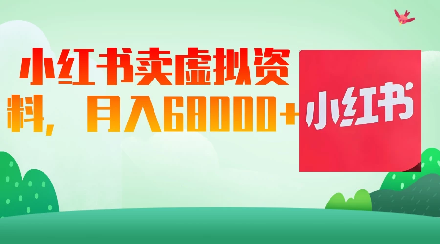 小红书虚拟资料，月入68000（已证实） 第1张
