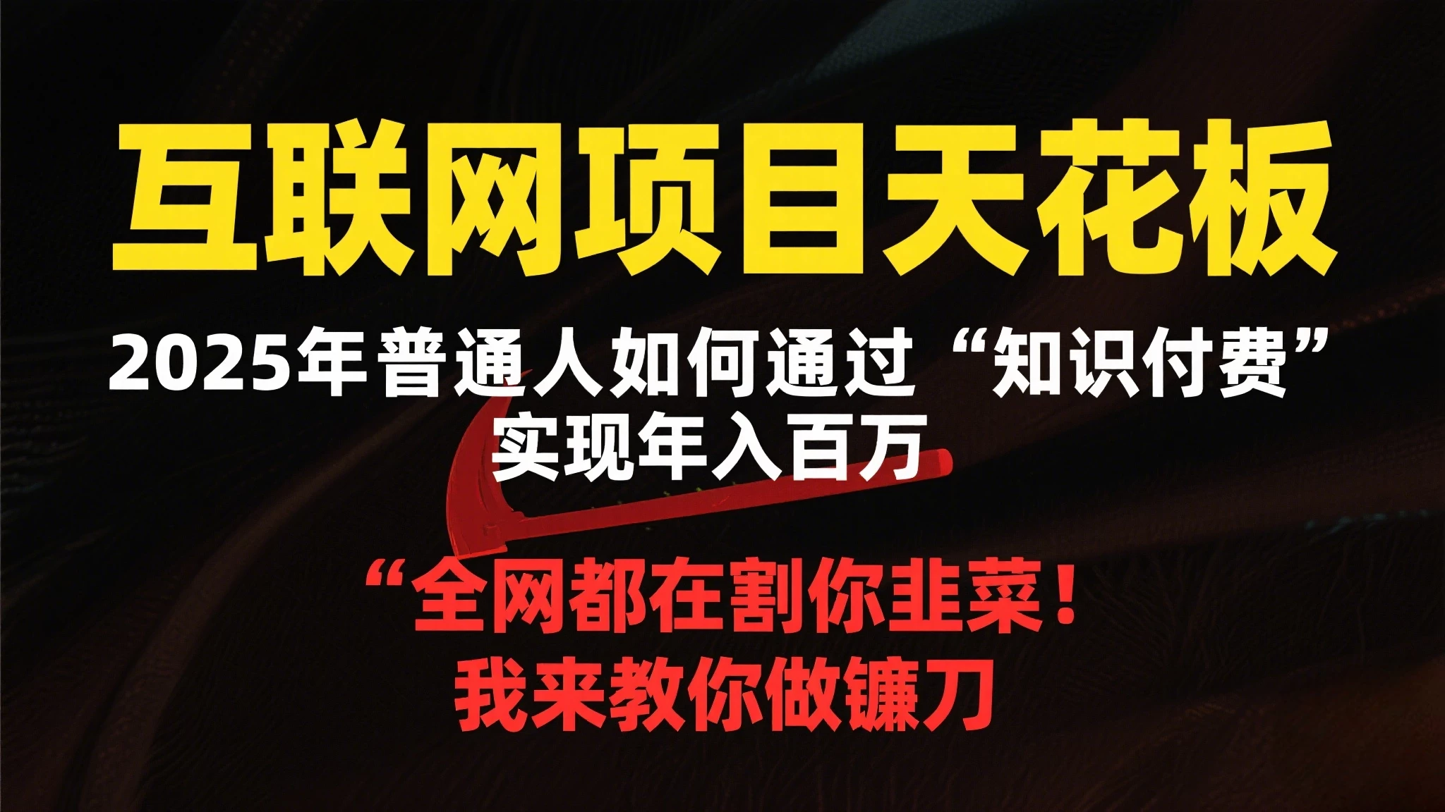 2025年最容易翻身网创项目天花板 第1张 2025年最容易翻身网创项目天花板 第1张