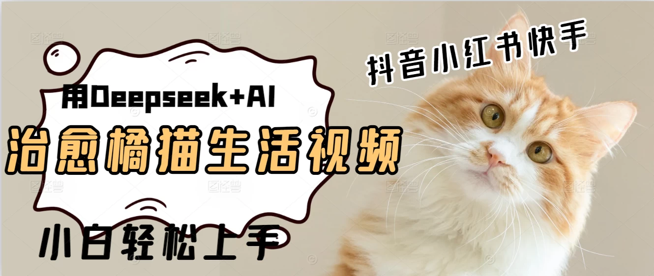 用Deepseek+AI做橘猫治愈生活拆解视频+制作轻松 第1张