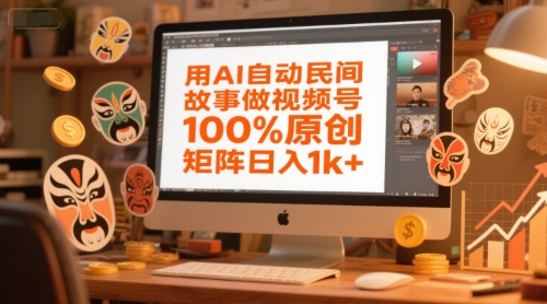 用AI自动民间故事做视频号,100%原创,矩阵日入1k+ 第1张 用AI自动民间故事做视频号,100%原创,矩阵日入1k+ 第1张